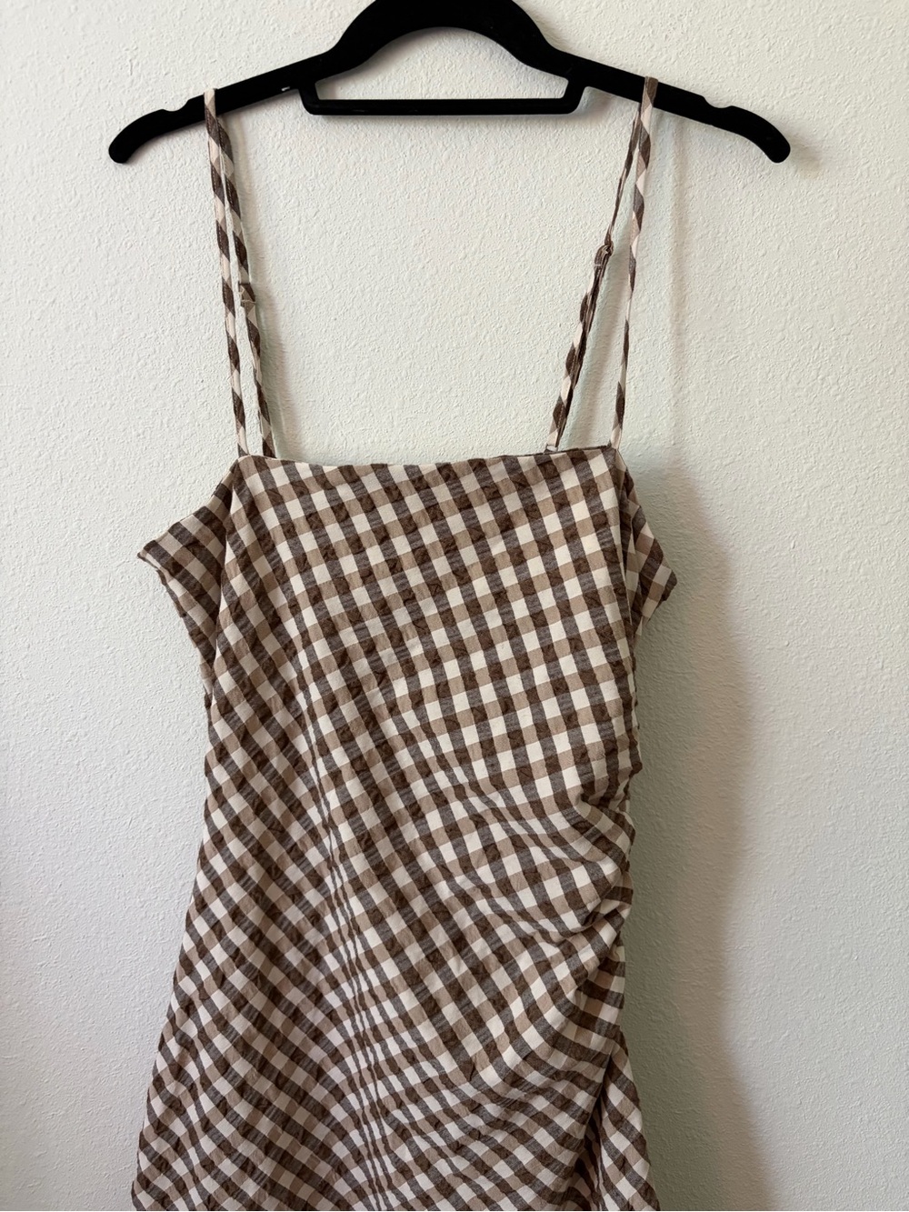 House of Harlow 1960 Brown and White Gingham Midi Dress - Picture 4 of 11